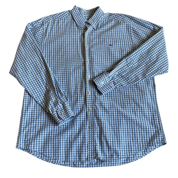 Vineyard Vines Slim Fit Whale Shirt Men's Sz XL Button Down Plaid Cotton Preppy - Picture 15 of 16